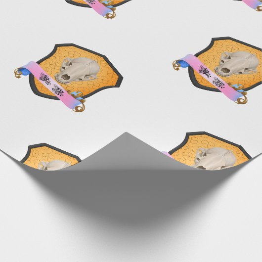 Bite Me Badger Skull Geschenkpapier (Ecke)