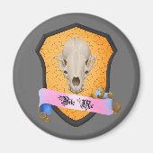 Bite Me Badger Skull Magnet (Vorne)