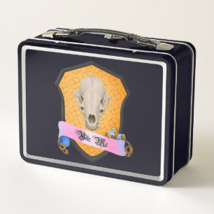 Bite Me Badger Skull Metall Brotdose