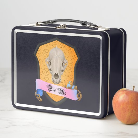 Bite Me Badger Skull Metall Brotdose (Beispiel)