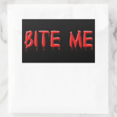 Bite me Blocker Rechteckiger Aufkleber (Tasche)
