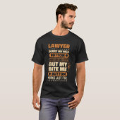 Bite Me Button Works Rechtsanwalt für Recht Parale T-Shirt (Vorne ganz)