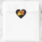 Bite Me - Candy Corn Herz-Aufkleber (Tasche)