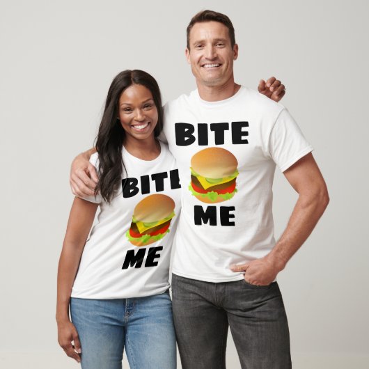 BITE ME, CHEESEBURGER, Funny T - Shirt (Unisex)