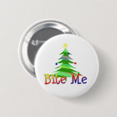 Bite Me Christmas Tree Button (Vorne & Hinten)