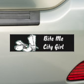 Bite Me City Girl Autoaufkleber (Auf Auto)