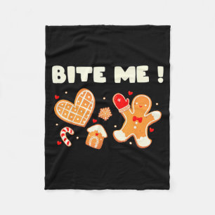 Bite Me Cookie Backteam Feiertags-Plätzchen Ginger Fleecedecke