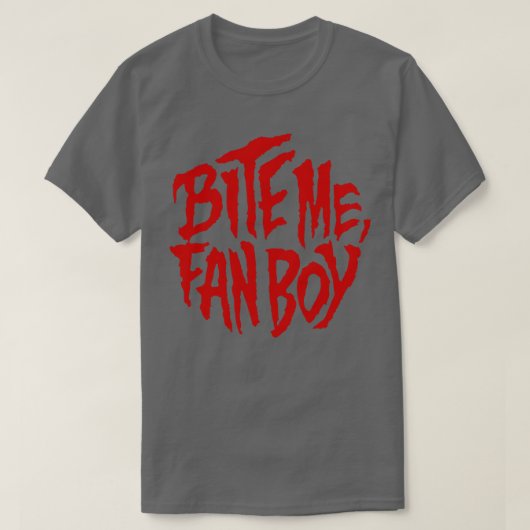 Bite me Fan Boy Lobos zurück T-Shirt (Design vorne)