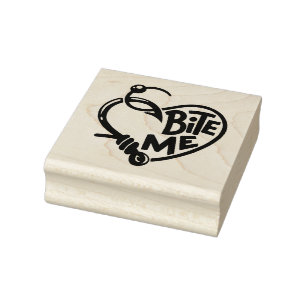 Bite Me Fish Hooks Gummistempel