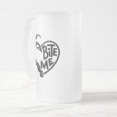 Bite Me Fish Hooks Mattglas Bierglas (Vorderseite Links)