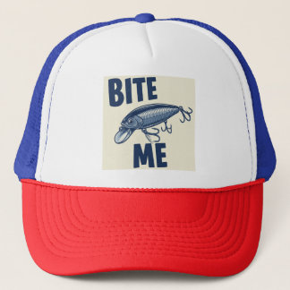 Bite me Fishing Lure Truckers Hat Truckerkappe