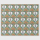 Bite me Funny Heart Wirbles Retro Design Geschenkpapier (Flach)