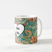 Bite me Funny Heart Wirbles Retro Design Kaffeetasse (VorderseiteRechts)