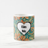 Bite me Funny Heart Wirbles Retro Design Kaffeetasse (Mittel)