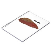 Bite Me Funny Steak Beef Pun Joke Notizblock (Linke Seite)