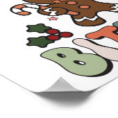 Bite Me Gingerbread Groovy Weihnachten Poster (Ecke)