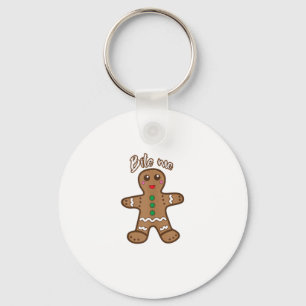Bite Me Gingerbrot Funny Cookie Weihnachts Thanksg Schlüsselanhänger