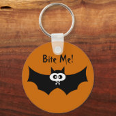 Bite Me Halloween Bat Schlüsselanhänger (Vorderseite)