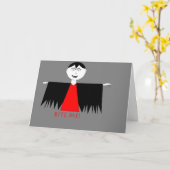 "Bite Me" Hallowe'en Card Karte (Gelbe Blume)
