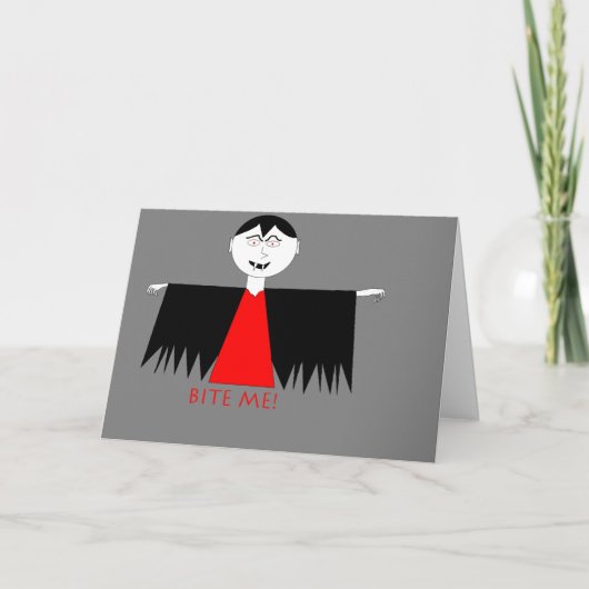 "Bite Me" Hallowe'en Card Karte (Vorderseite)