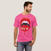 Bite Me Halloween-Lippen T-Shirt (Vorne ganz)