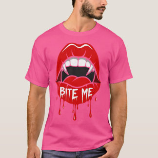 Bite Me Halloween-Lippen T-Shirt