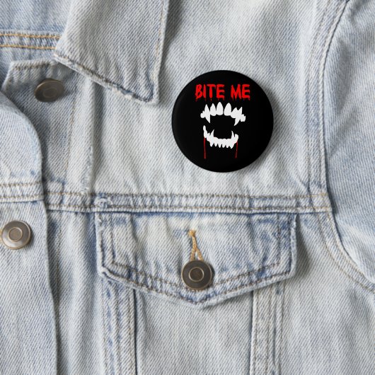 Bite Me Halloween Vampire Teeth Button (Beispiel)