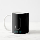 Bite Me Hook Fischen Fischer Angler Geschenk Kaffeetasse (Links)