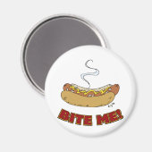 Bite me - Hot Dog Magnet (Vorderseite/Rückseite)