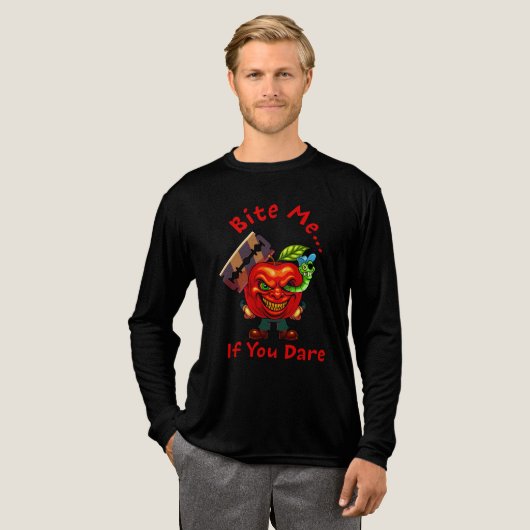 Bite Me… If You Dare Tri-Blend Shirt (Volle Vorderseite)