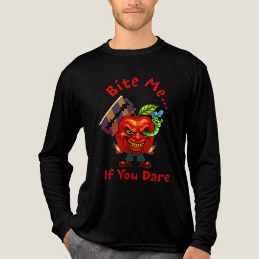 Bite Me… If You Dare Tri-Blend Shirt (Vorderseite)