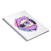Bite Me Pink Halloween Lippen Notizblock (Rechte Seite)
