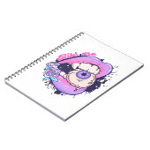 Bite Me Pink Halloween Lippen Notizblock (Linke Seite)