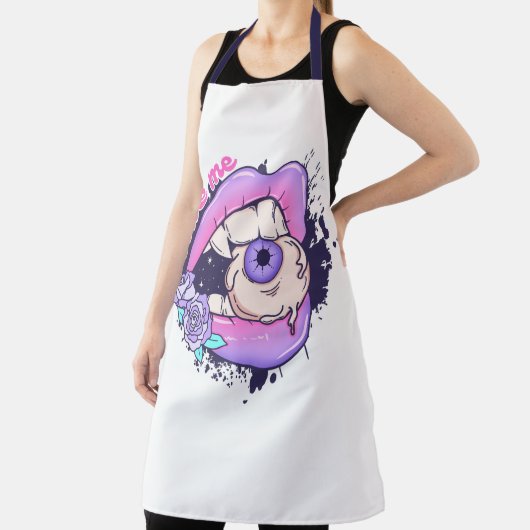 Bite Me Pink Halloween Lippen Schürze (InSitu)