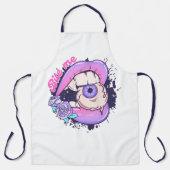 Bite Me Pink Halloween Lippen Schürze (Vorderseite)