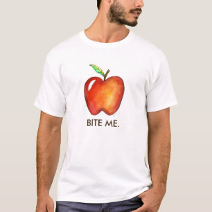 BITE ME Red Delicious Apple Funny Frucht Feinschme T-Shirt