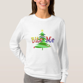 Bite Me Sarcastic Anti-Christmas Gruß T-Shirt