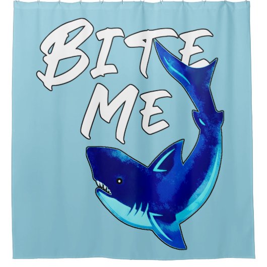 Bite me - Shark Duschvorhang (Vorderseite)