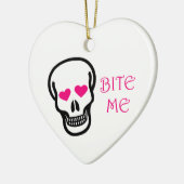 Bite me (Skull) Keramik Ornament (Links)