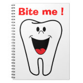 "BITE ME"-TOOTH NOTIZBLOCK (Vorderseite)