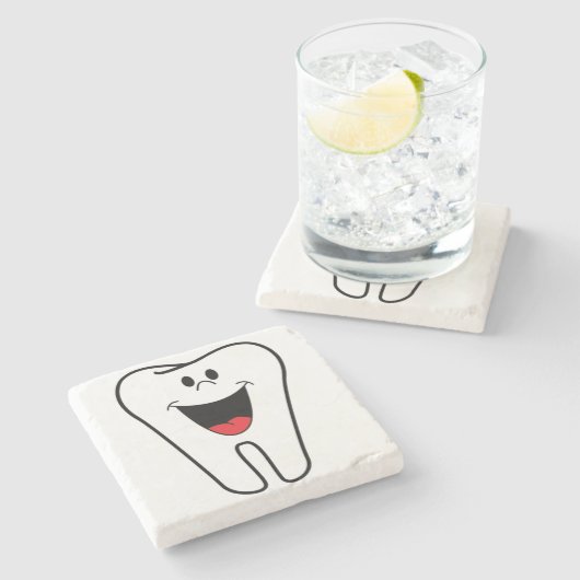 "BITE ME"-TOOTH STEINUNTERSETZER (Seitenansicht)