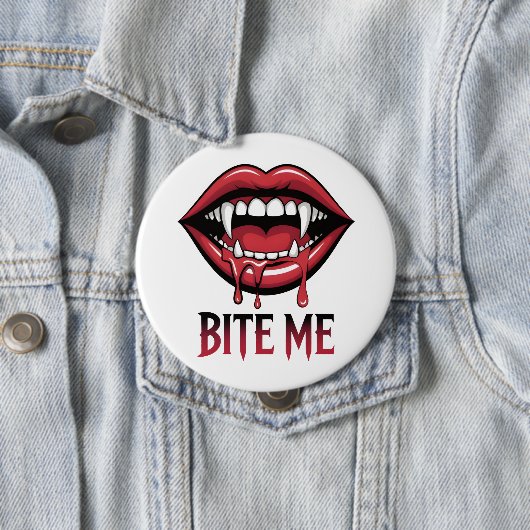 Bite Me Vampire Mouth Button (Beispiel)