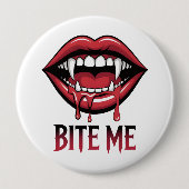 Bite Me Vampire Mouth Button (Vorderseite)