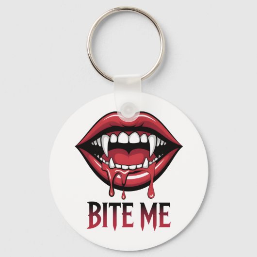 Bite Me Vampire Mouth Schlüsselanhänger (Vorderseite)