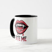 Bite Me Vampire Mouth Tasse (Vorderseite Links)