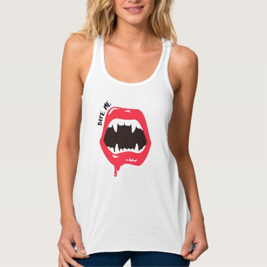 Bite Me Vampire Tank Top (Vorderseite)