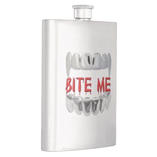 Bite Me Vampire Teeth Flask Flachmann (Rechts)