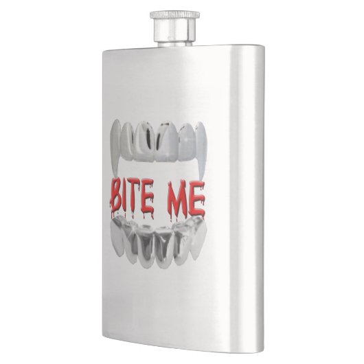 Bite Me Vampire Teeth Flask Flachmann (Links)