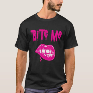 Bite Me Vampire Teeth Halloween-Kostüm T-Shirt