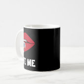 Bite Me Y Vampire Lips Halloween-Party Kostüm Kaffeetasse (Vorderseite Links)